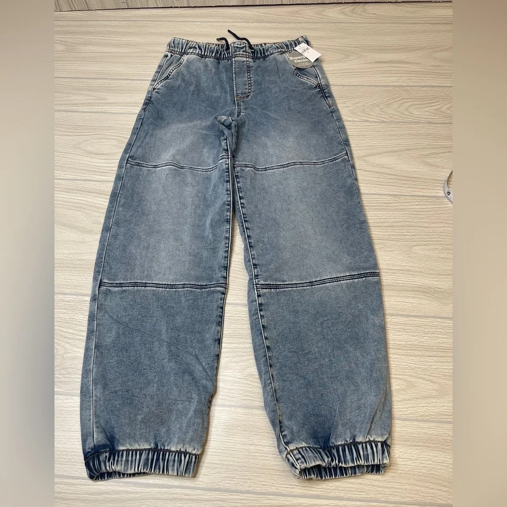 GAP Kids Blue Soft Denim Relaxes Easy Jean Joggers Boy’s Size XL New